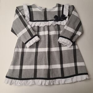 Juliana Gray Check Dress 36M/3T